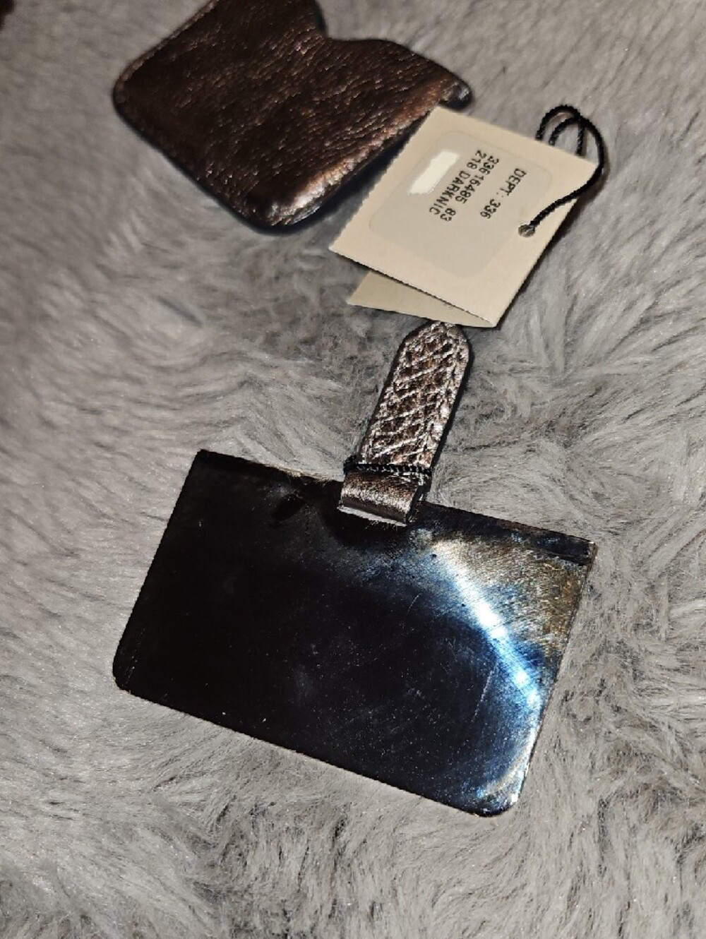 Burberry Metallic Silver Brit Plaid Mirror NWT - Picture 6 of 14